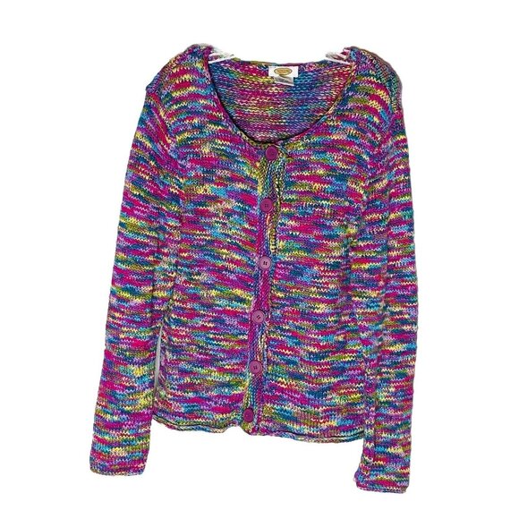 Talbots Sweaters - Talbots Multi Color Cotton Blend Cardigan Sweater XL Colorful